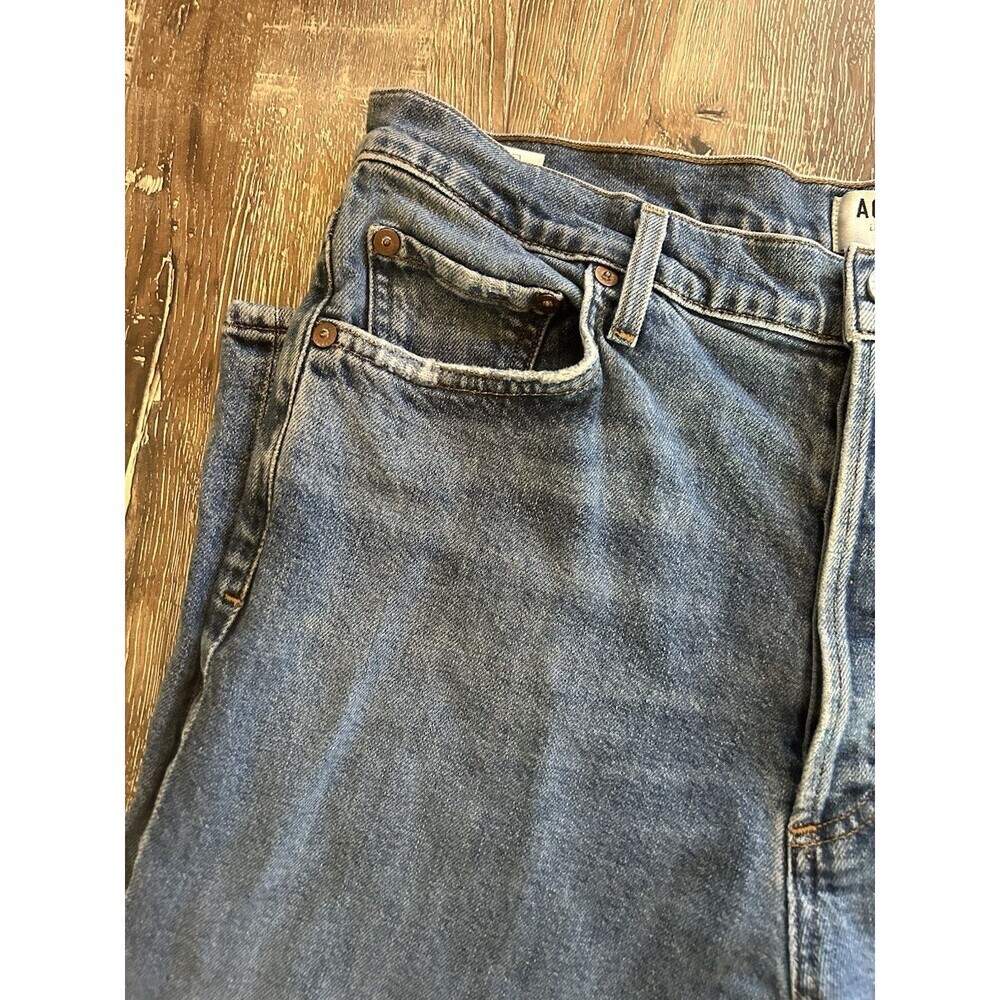 Agolde Jeans Denim Blue Medium Wash Casual Straight Leg Women's Size 32 - Picture 7 of 11